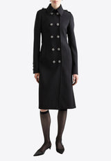 Dolce & Gabbana Double-Breasted Wool Coat Black F0G1VZ FUBGE N0000