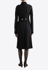 Dolce & Gabbana Double-Breasted Wool Coat Black F0G1VZ FUBGE N0000