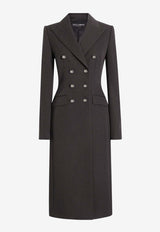Dolce & Gabbana Double-Breasted Wool Coat Gray F0W2CT FU287 S8290