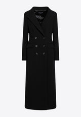 Dolce & Gabbana Double-Breasted Long Wool Coat Black F0W5KTHU2AX/R_DOLCE-N0000
