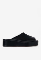 The Row Emi Flatform Leather Sandals Black F1597L604_THERO-BLK