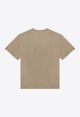 Brain Dead Logo Print Crewneck T-shirt Beige F24T00004086CO/P_BRAID-SA