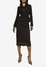 Dolce & Gabbana Single-Breasted Wool Blazer Black F26AJT FU23Q N0000