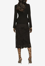 Dolce & Gabbana Single-Breasted Wool Blazer Black F26AJT FU23Q N0000