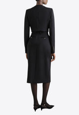 Dolce & Gabbana Cropped Wool Jacket Black F27CPT FUBGE N0000