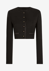 Dolce & Gabbana Cropped Wool Jacket Black F27CPT FUBGE N0000