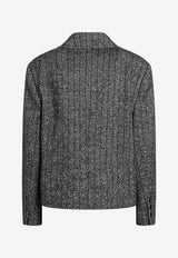 Dolce & Gabbana Oversized Striped Blazer Gray F27FXTFRZAN/R_DOLCE-S8051