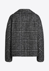 Dolce & Gabbana Double-Breasted Houndstooth Wool Coat Gray F27GDTFQZAO/R_DOLCE-S8100