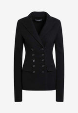 Dolce & Gabbana Double-Breasted Buttoned Blazer Black F27HDTHU2BB/R_DOLCE-N0000
