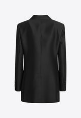 Dolce & Gabbana Double-Breasted Wool and Silk Jacket Black F29N7TFU3R1_DOLCE-N0000