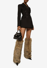 Dolce & Gabbana Double-Breasted Milano Rib Blazer Black F29RST FUGPN N0000