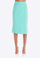 Dolce & Gabbana Pencil Midi Tailored Skirt Green F4BMQT FURDV V0234
