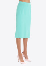 Dolce & Gabbana Pencil Midi Tailored Skirt Green F4BMQT FURDV V0234