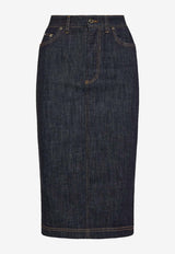 Dolce & Gabbana Denim Pencil Midi Skirt F4BR8D G8KQ3 S9001