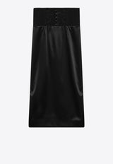 Dolce & Gabbana Lace-Appliqué Midi Skirt Black F4CI1TFURAD/Q_DOLCE-N0000