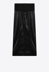 Dolce & Gabbana Lace-Appliqué Midi Skirt Black F4CI1TFURAD/Q_DOLCE-N0000