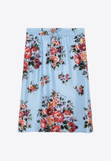 Dolce & Gabbana Floral Print Silk Twill Skirt Multicolor F4DCGTIS11I/S_DOLCE-HC5ZO