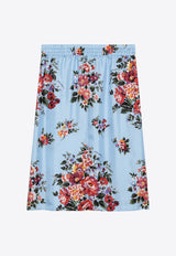 Dolce & Gabbana Floral Print Silk Twill Skirt Multicolor F4DCGTIS11I/S_DOLCE-HC5ZO