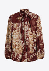 Dolce & Gabbana Rose Print Chiffon Blouse Multicolor F5R62TIS1ZO/R_DOLCE-HR4OX