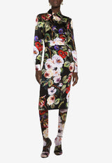 Dolce & Gabbana Rose Garden Silk Shirt F5R63T FSA59 HN4YA