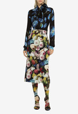 Dolce & Gabbana Bow-Tie Bluebell Silk Shirt F5R65T IS1SY HN4YH