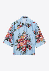Dolce & Gabbana Floral Print Silk Twill Shirt Multicolor F5T50TIS11I/S_DOLCE-HC5ZO