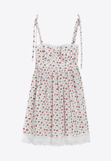 Dolce & Gabbana Rose Print Poplin Mini Dress Multicolor F60F9THS5UB/S_DOLCE-HA5XJ