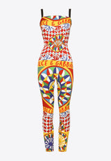 Dolce & Gabbana Carretto Sleeveless Jumpsuit Multicolor F6COWT HPGD3 HH4KV