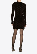 Dolce & Gabbana Monogram Jacquard Mini Dress Brown F6CPET FJ7DL M0023