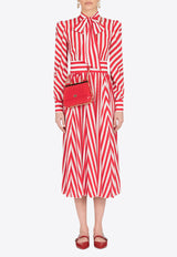 Dolce & Gabbana Striped Midi Dress Red F6H2FT IS1AM HANHS