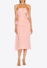 Dolce & Gabbana Strapless Midi Dress Pink F6H8LT FUABF F2528