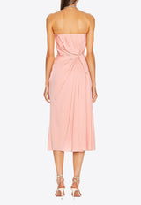 Dolce & Gabbana Strapless Midi Dress Pink F6H8LT FUABF F2528
