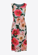 Dolce & Gabbana Floral Print Midi Dress Multicolor F6I6WT FSRMU HC2AI
