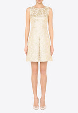 Dolce & Gabbana Lame Jacquard Mini Dress Beige F6K4AT HJMLB S8352
