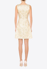 Dolce & Gabbana Lame Jacquard Mini Dress Beige F6K4AT HJMLB S8352