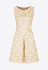 Dolce & Gabbana Lame Jacquard Mini Dress Beige F6K4AT HJMLB S8352