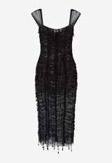 Dolce & Gabbana Crystal-Embellished Midi Dress Black F6K4LZ GD0N1 S8400