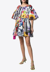 Dolce & Gabbana Checkerboard Jacquard Mini Dress Monochrome F6L0LT GDY03 S9000