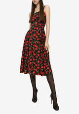 Dolce & Gabbana Cherry Print Midi Dress F6R2QT FSA4Z HN4IY Multicolor
