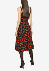 Dolce & Gabbana Cherry Print Midi Dress F6R2QT FSA4Z HN4IY Multicolor