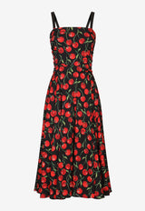 Dolce & Gabbana Cherry Print Midi Dress F6R2QT FSA4Z HN4IY Multicolor