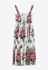 Dolce & Gabbana Flower Bouquet Print Midi Dress Multicolor F6TTGTHS5UU/S_DOLCE-HA5ZO