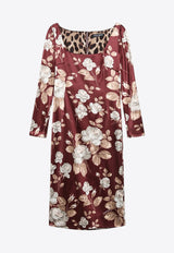 Dolce & Gabbana Floral Print Satin Midi Dress Multicolor F6TYGTFSIB8/R_DOLCE-HR5QQ