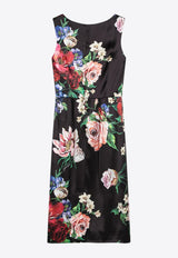 Dolce & Gabbana Floral Print Sleeveless Midi Dress Multicolor F6ZJ6TFSIB5/Q_DOLCE-HN5PR