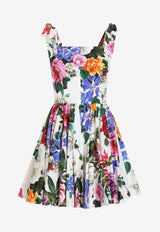 Dolce & Gabbana Floral Print Flared Mini Dress Multicolor F6ZT2T HS5S6 HA5KT
