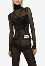 Dolce & Gabbana Re-Edition Label Corset F774UT FURAD N0000 Black