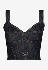Dolce & Gabbana Denim Corset Top F7W98D G8KQ3 S9001