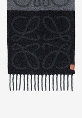 Loewe Two-Tone Anagram Wool Scarf Gray F811257X79WO/S_LOEW-1156