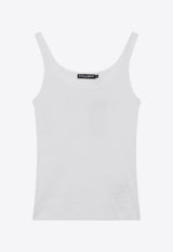 Dolce & Gabbana Logo Embroidered Tank Top White F8K97ZGDDL0/S_DOLCE-W0800