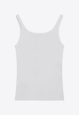 Dolce & Gabbana Logo Embroidered Tank Top White F8K97ZGDDL0/S_DOLCE-W0800